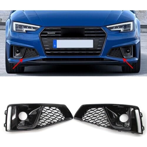 Honeycomb Front Bumper Grille Gloss Black for AUDI A4 2019 S-Line 8WD807681J