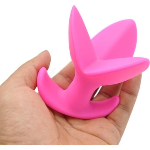 Three Open Toys Erotic Couple Silicone Anal Plug Sex Toys for Men and Women Masturbation Out Anal Toys for Adults 18 Sex Shop