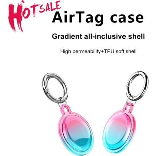 Silicone Protective Case For AirTag Key Finder ( Location Tracker ) 2021 Anti-Scratch Anti-Lost Protective Cover With Keychain