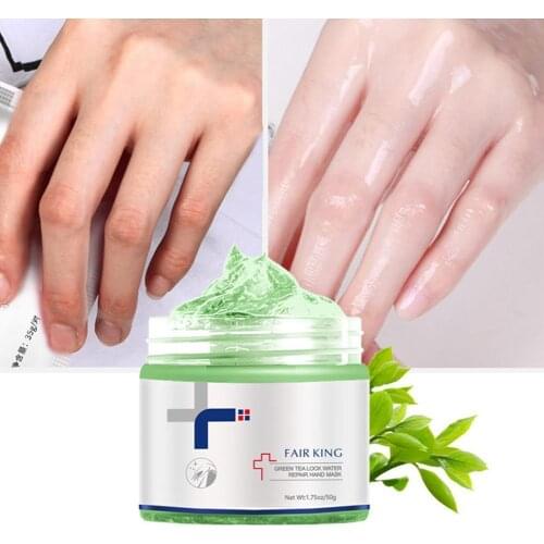 Green Tea Lock Water Hand Mask Repair Nourish Moisturizing Exfoliating Calluses Whitening Hand Cream Anti-Aging Foot Hands Film