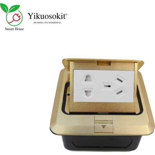 High Quality 5 Prong Sockets Pop Up Hidden Ground Power Socket Electric Floor Outlet CE Rohs For Kitchen Office