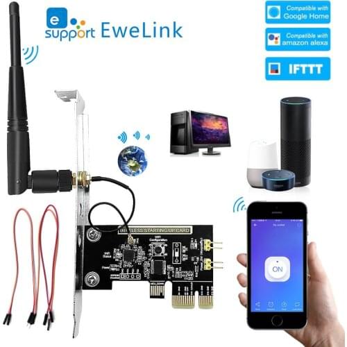 EWeLink WiFi Switch Mini PCI-e Desktop PC Remote Control Switch Card Computer Boot Card Wireless Relay Module Alexa Google Home