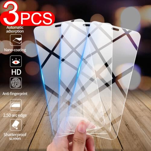 30D 3Pcs Tempered Glass On The For iPhone 7 8 6 6s Plus 5S SE Screen Protector Protective For iPhone X XS XR 11 12 Pro Max Glass