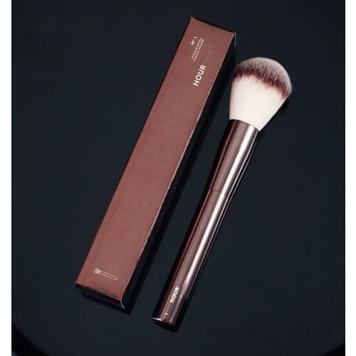 1 piece #1 Powder Makeup brushes Contour Make up brush exquisite Professional Cosmetic tool metal handle with box