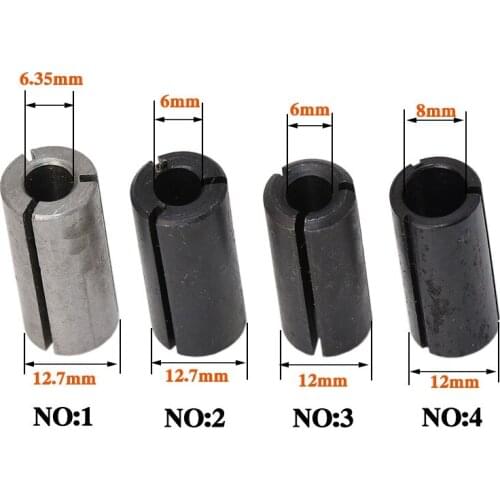1pcs High Precision Adapter collet shank CNC router tool Adapters holder 12.7mm change to 6.35mm/ 8-6.35/ 8-6/ 12.7-8mm 6mm size