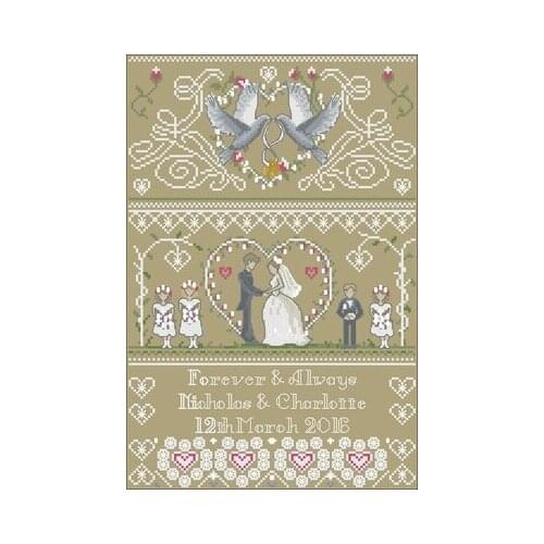 10-magazine-wedding anniversary 2 Cross Stitch 11CT 14CT 18CT DIY Cross Stitch Kits Embroidery Needlework Sets