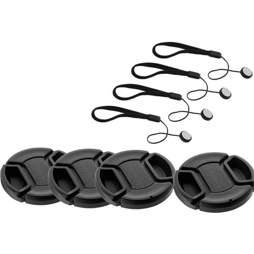 10 Pieces Snap-on Lens Caps or Center Pinch Lens Caps for Nikon, Canon, Sony and DSLR Cameras (58Mm)