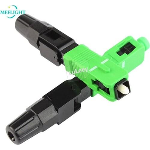100pcs Optical Fiber Fast Connector SC /APC FTTH Optical Fiber Connector Embedded Rubber-Covered Wire Butt Quick Connector