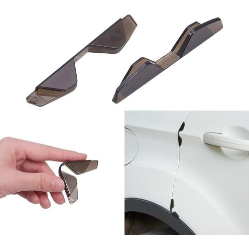 Flexible Anti-Scratch Car Side Door Protective Guard Edge Corner Defender Protector Strips Trim 4pcs