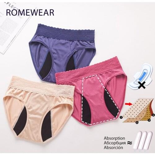 4-Layers Heavy Absorbency Menstrual Panties For Women/Girls Period Sexy Underwear Brushed Nylon Viscose Cotton Briefs Lingerie