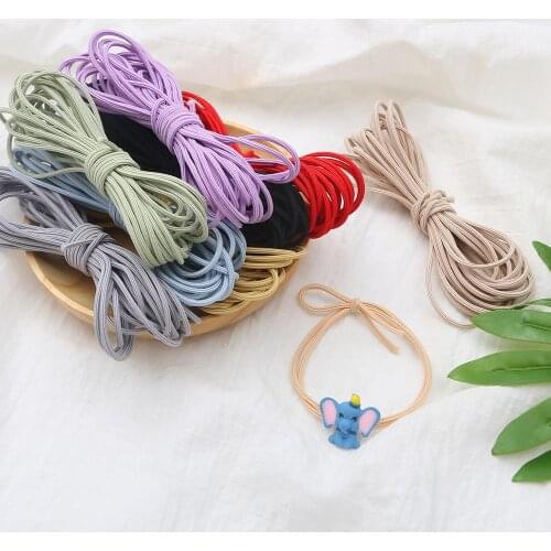 5M/lot 10 Colors 2mm Width Nylon Elastic Rope Cord String Strap For Handmade DIY Sewing Accessories Supplies