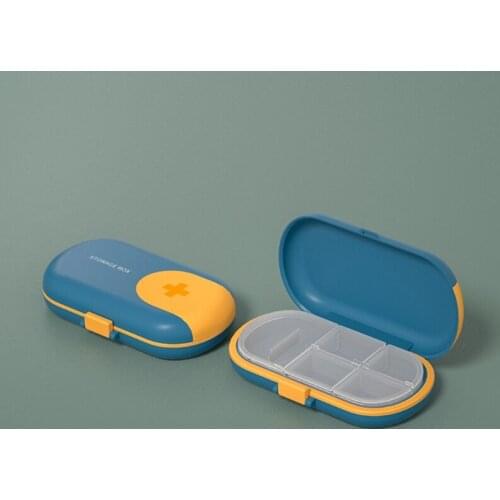 5 Grid Portable Pill Box Safe Compartment Seal Drug Storage Container with Cutter Jewelry Organizer