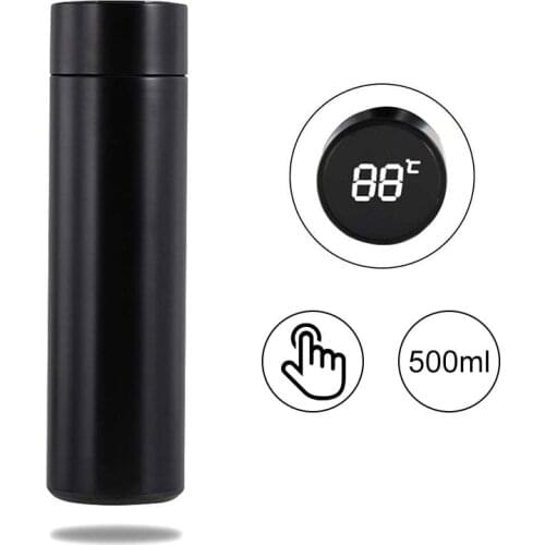 500ML Creative Vacuum Flasks 304 Stainless Steel LED Touch Temperature Display Hot Water Bottle Car Travel Business Thermo Cup