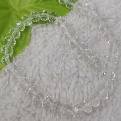 Free Ship 1000 pcs clear Crystal Glass Rondelle Faceted loose spacer beads 8mm