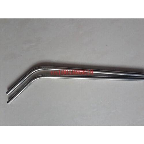 Free shipping 500pcs/lot 8.5" Bend Stainless Steel Straw Steel Drinking Straws With Thread Size 215x6x0.5mm