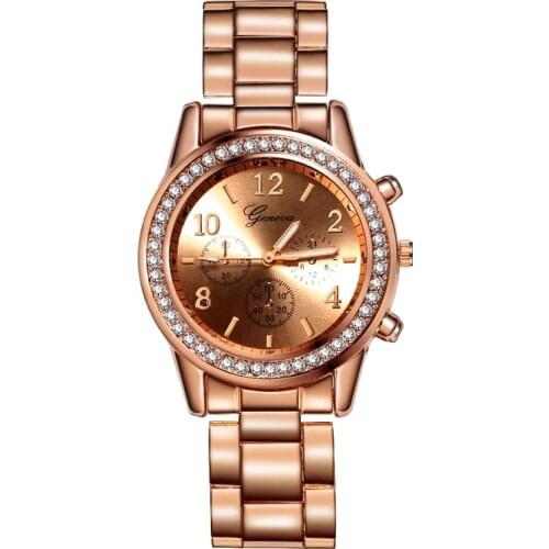 Reloj Mujer New Luxury Brand Women Men Quartz Watches Fashion Casual Three-Color Steel Belt Dress Ladies Watch Gift Zegarek