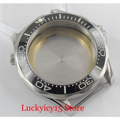 BLIGER Sapphire Glass 41mm Stainless Steel Watch Case with Ceremic Bezel Fit for MIYOTA Automatic Movement