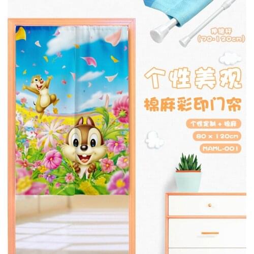 Disney Chip Dale Anime Action Figures Cartoon Products Accessories Customized Door Curtain Decoration Home Unisex Gifts