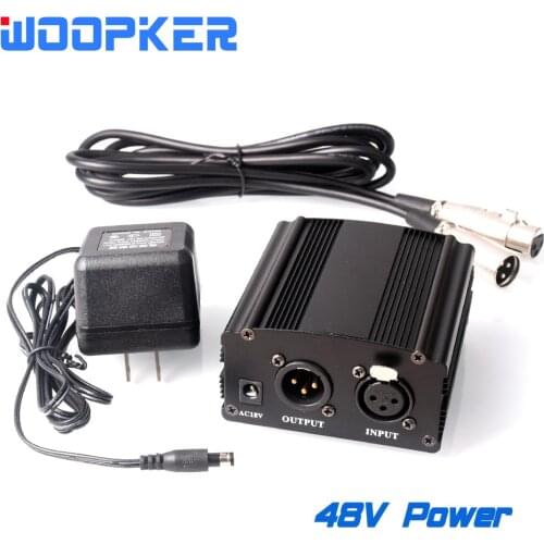 Studio Microphone Phantom Power Supply 48V with XLR Cable for BM800 Condenser microphone Karaoke Studio Mikrofon