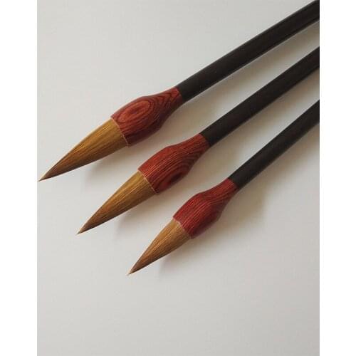 Refined short front garlic wolf hair large middle and small block suit writing brush high-grade adult European block calligraphy
