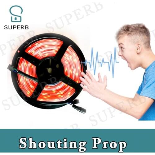 Room escape games prop Decibel Prop keep shouting to light up the belt to unlock shouting prop adventure room shouting prop