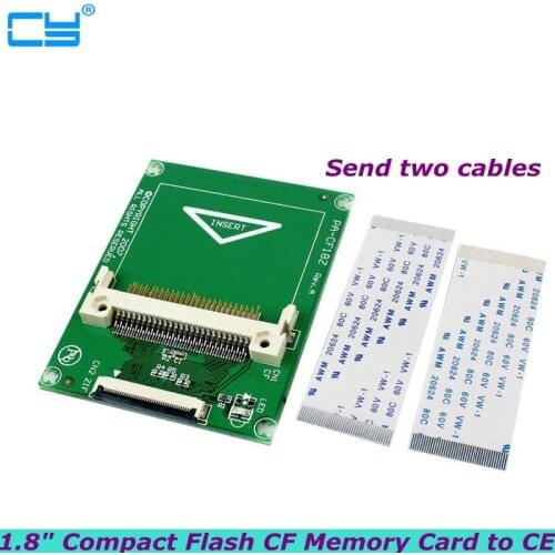 1.8" Compact Flash CF Memory Card to CE for Toshiba Ipod ZIF SSD HDD Adapter with 2 Cables