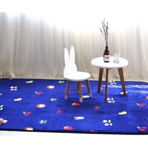 Strawberry Rug Thick Floor Mat Soft Carpet Living Room Multi Fuction Yoga Mat Cross/Diamond/Cherry Floral Print Rug Game Pad