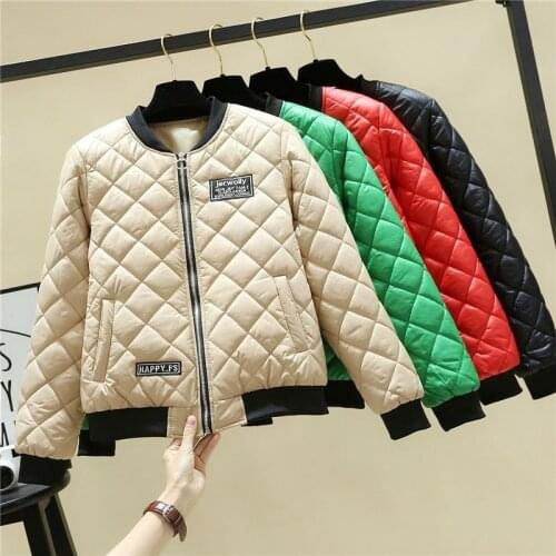 2020 Autumn Winter Jacket for Women Parkas Female Thin Womens Jacket Short Coats Plus Size Casual Streetwear Cotton Outwear 786