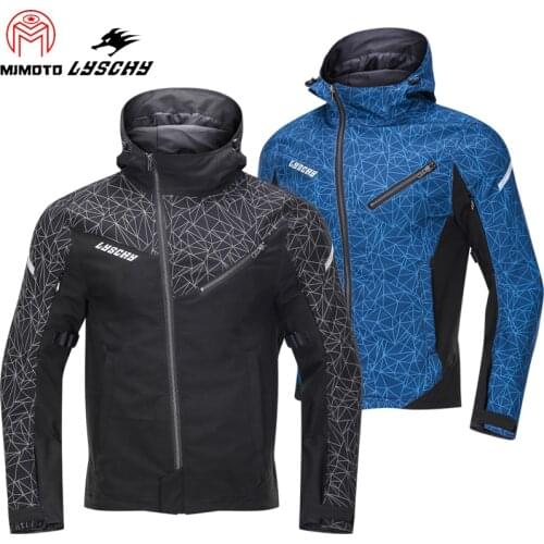 LYSCHY Motorcycle Jacket Breathable Protective Gear Motorbike Riding Chaqueta Waterproof Moto Motocross Off-Road Racing Jackets