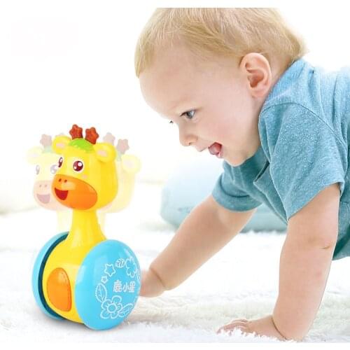 Little Duck With Bell Tumbler Children Learn To Climb Toys Inertia Car 0-3 Years Old Infant Learning To Climb Early Education