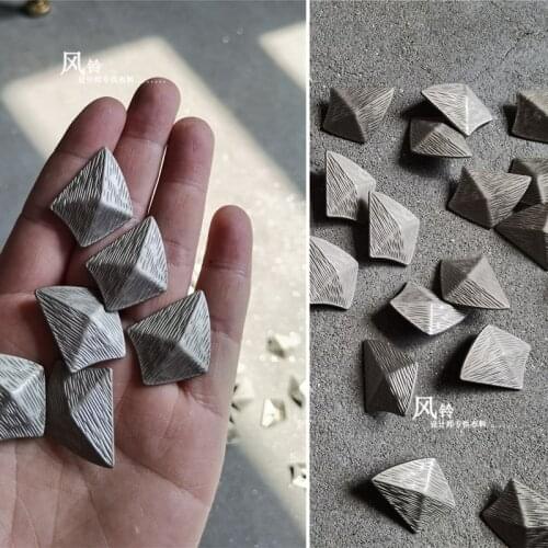 Metal Shank Button Diamond Shield for Sewing DIY Crafts Decoration Coat Clothes Suits Costume Designer Accessories