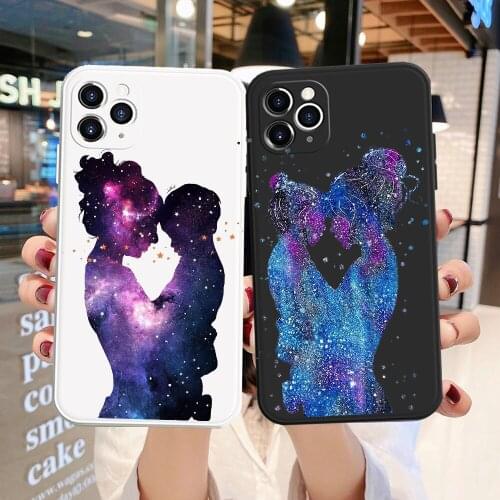 PUNQZY Fashion Mama Of Girl Boy Mom Baby Cute Phone Case For iPhone 12 PRO XR 8 6 7 Plus XS MAX 11 PRO Soft TPU Phone Case Cover