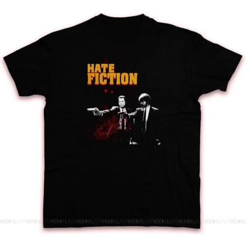 HATE FICTION HC HATE COUTURE T-Shirt Pulp Vincent Tarantino Vega Fiction Sportswear Men Tops Tee Shirt