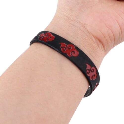 J3058 New Arrival Fashion Anime Red cloud Bracelets Trendy Silicone Rubber Band Wristbands Hand Bangle Men Women Jewelry Gifts