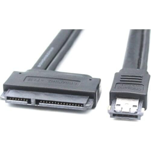 50cm Power Esata (eSATAp) to Sata Cable Dual Power USB 12V 5V Combo to 22 Pin (7Pin + 15Pin)For 2.5 inch 3.5 inch HDD