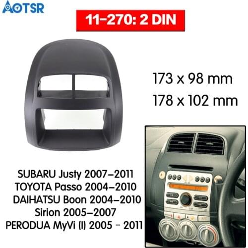 Car Radio Fascia frame For SUBARU Justy 2007-2011 for TOYOTA Passo 2004-2010 Dash Facia Panel Stereo Audio Bezel dash Mount DVD