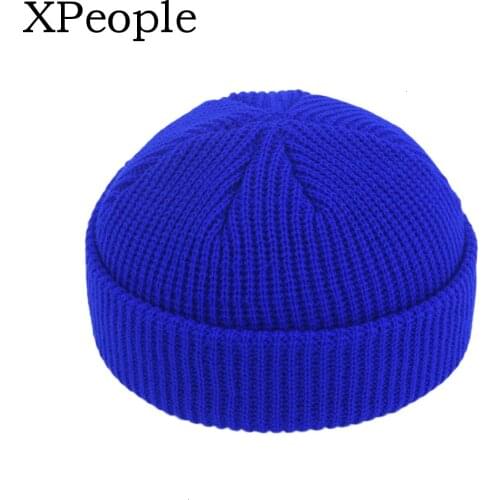 XPeople Slouchy Winter Hats Knitted Beanie Caps Soft Warm Ski Hat Cuff Daily Cap Fisherman Leon Beanie Hats Acrylic Ribbed Knit