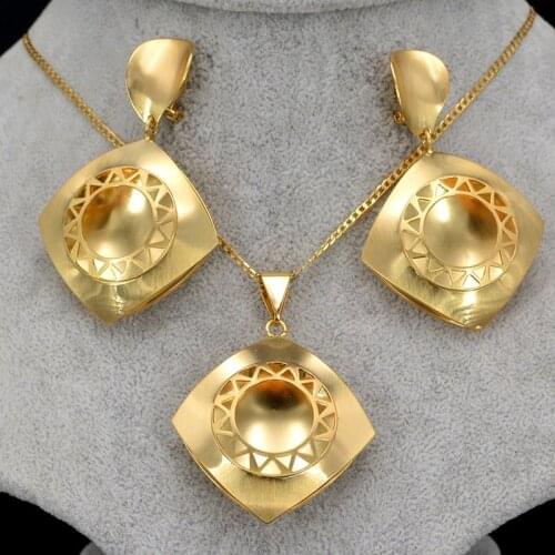 Sunny Jewelry Fashion Jewelry 2020 Necklace Earrings Pendant Jewelry Sets For Women Square For Party Wedding Daily Wear Gift