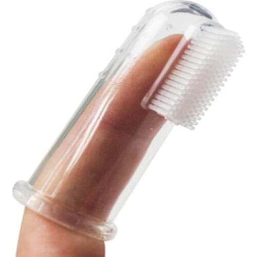 Super Soft Pet Non Toxic Finger Toothbrush Teddy Dog Brush Bad Breath Tartar Teeth Tool Dog Cat Cleaning Pet Supplies