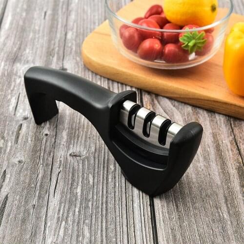 Knife Sharpener 3 stages Ceramics Sharpening Stone Coarsegeinding Daily Sharpening Whetstone Kitchen Gadgets Knives Accessories