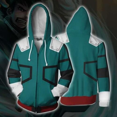 Anime My Hero Academia Cosplay Hoodie Todoroki Shoto Costumes 3D Sweatshirt Jacket School Uniforms Jacket for Spring Autumn