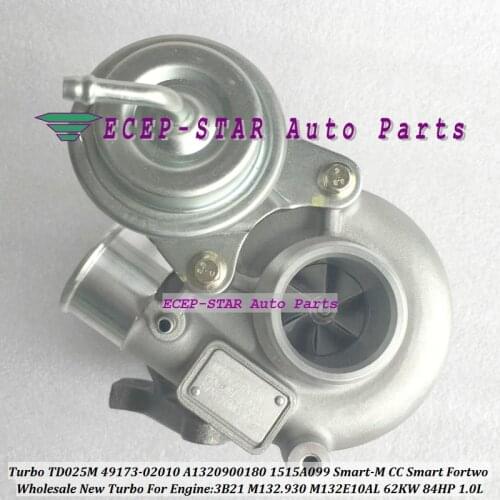 Turbo TD025M 49173-02010 080115139 For Smart-M CC For Smart Fortwo M 132E10AL 3B21 M132.930 M132E10AL 62KW 84HP 1.0L 999ccm 07