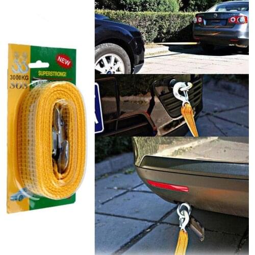 3 Ton 4 Meter Heavy Duty Tow Ropes Nylon High Strength Trailer Car Emergency Safety Towing Rope Strap