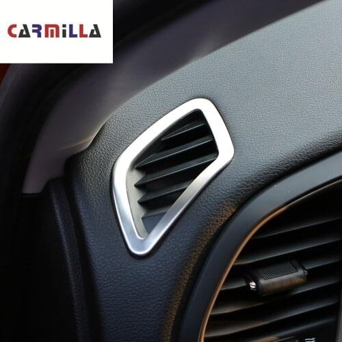 For Jeep Renegade 2015 2016 2017 2018 2019 Interior Inside Air Vent Dashboard Cover Trim Insert Outlet Molding Car Styling