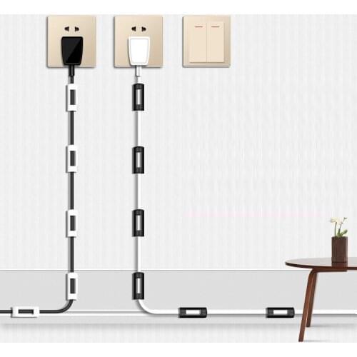 20pcs finisher wire clamp Self-adhesive Wire Organizer Line Cable Clip Buckle wire wall clamp Cable Winder Clip Desk wire clamp