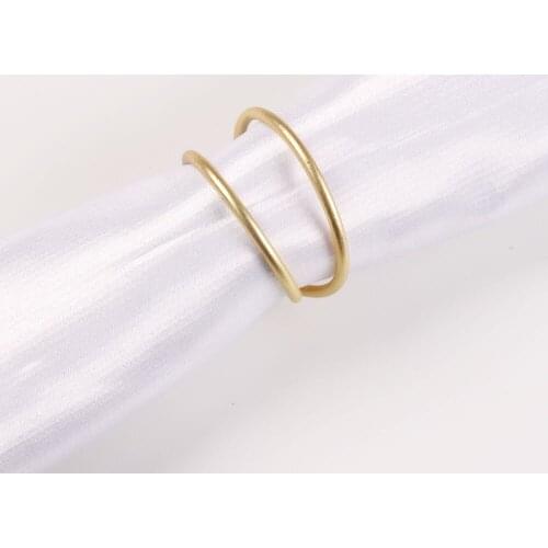2pcs Hot sale cross 2 circle simple dumb gold napkin ring spot napkin ring