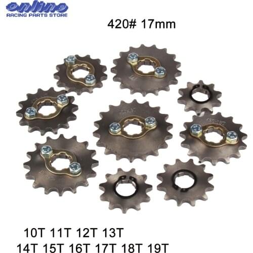 420# 17mm 10 11 12 13 14 15 16 17 18 19 Teeth Front Engine Sprocket For Z50 CRF50 Dirt Pit Bike Monkey ATV Quad Motorcyle Chain