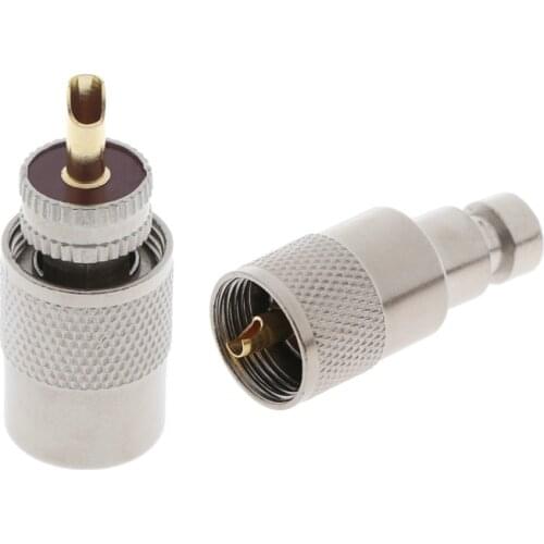 1 Piece Screwed Coupling Connector RF UHF Coaxial Male PL259 Plug Crimp RG8U RG58-3