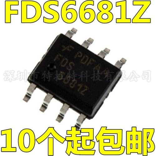 10pcs/lot Brand New & Original FDS6681Z FDS6681 Sop-8 MOS Field Effect Transistor