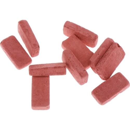 10x Resin Bricks Micro Landscape Decoration DIY Landscaping Red
